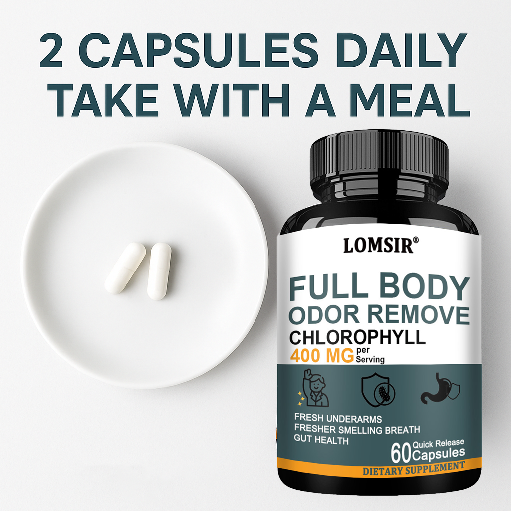 Chlorophyll 400 mg Capsules with Matcha, Alfalfa & Peppermint | 60 Count