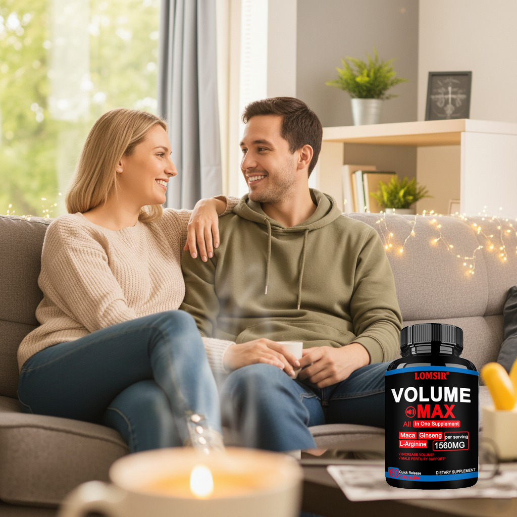 LOMSIR Volume Booster Capsules with Maca, Ginseng & L-Arginine, Male Fertility Support, 60 Capsules