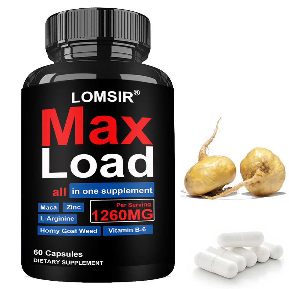 Max Load Capsules, 7-in-1 Energy Supplement With L-Arginine, Tribulus Terrestris - Immune Support - 60 Capsules