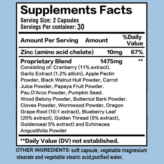 Premium Parasite Blast - Intestine Cleansing With Black Walnut, Wormwood Powder & More - Colon Cleansing