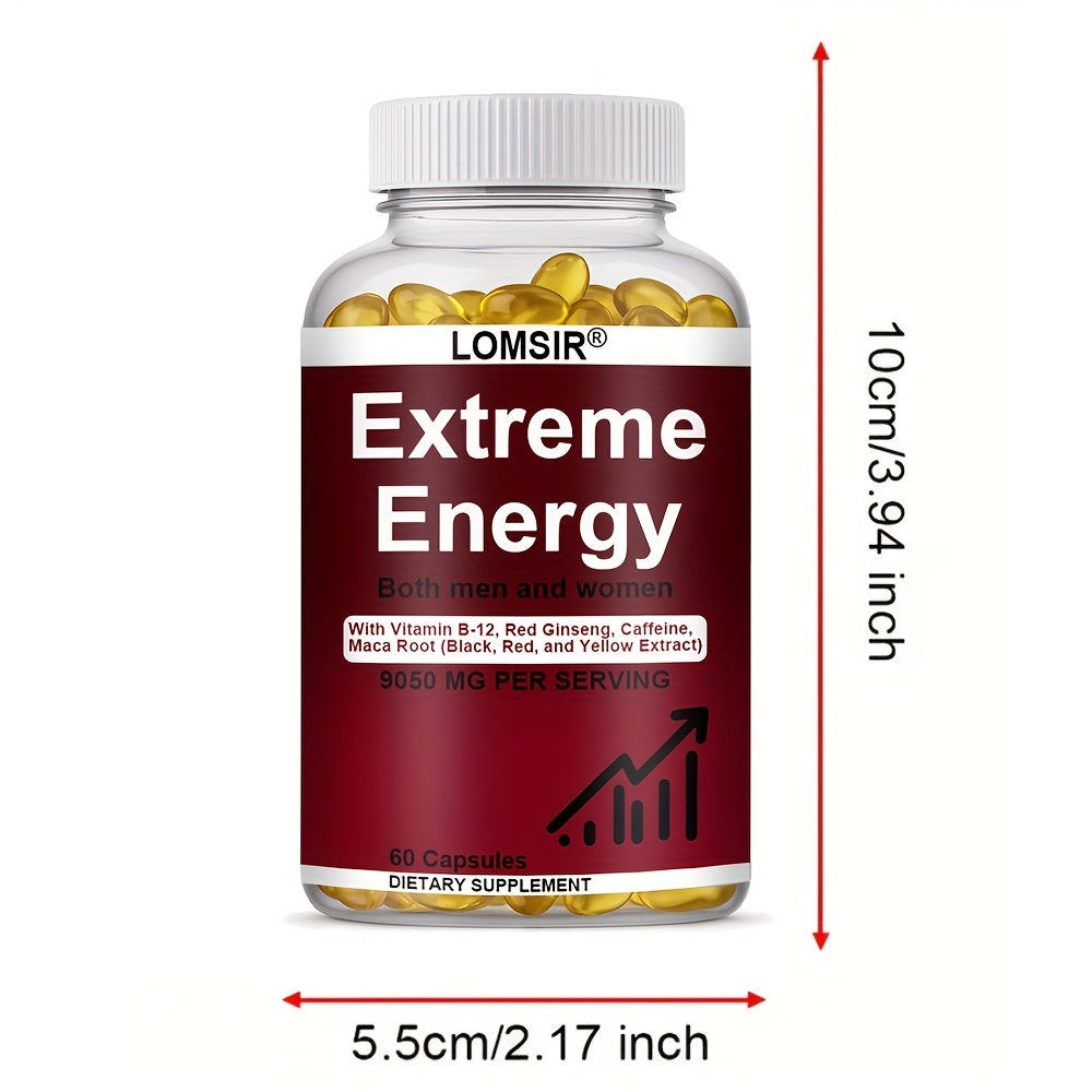LOMSIR Extreme Energy Dietary Supplement, 60 Capsules