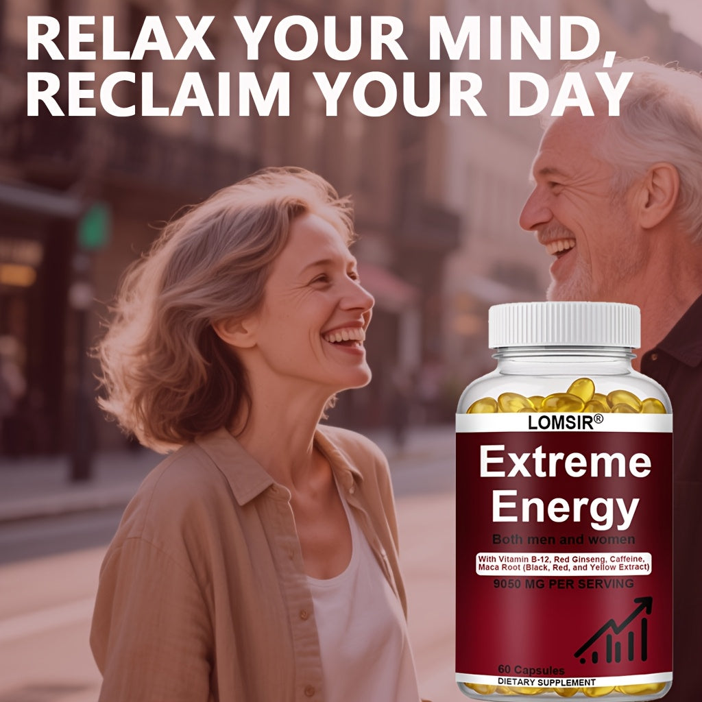 LOMSIR Extreme Energy Dietary Supplement, 60 Capsules