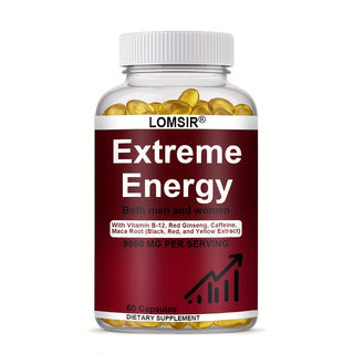 LOMSIR Extreme Energy Dietary Supplement, 60 Capsules