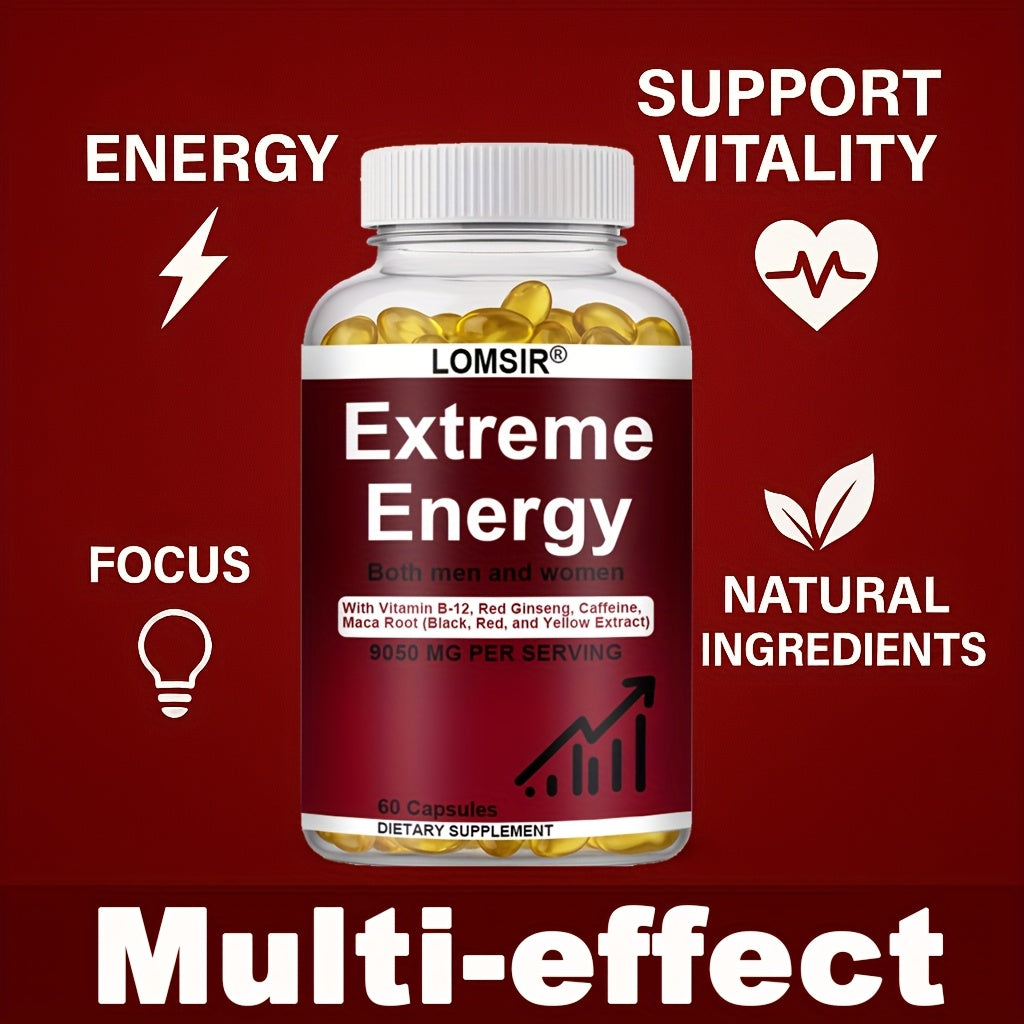 LOMSIR Extreme Energy Dietary Supplement, 60 Capsules